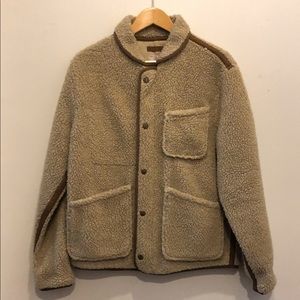WALLACE & BARNES J.CREW SHERPA FURRY JACKET SZ M